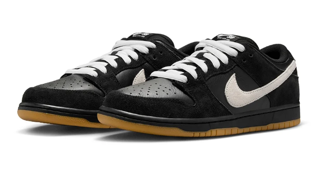 Nike SB Dunk Low Pro Skate Shoes – Black / White / Gum