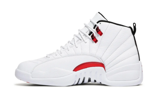 Air Jordan 12 Retro 'Twist' Sneakers | White & Crimson