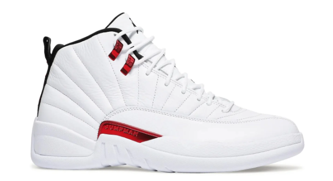 Air Jordan 12 Retro 'Twist' Sneakers | White & Crimson