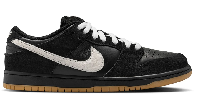 Nike SB Dunk Low Pro Skate Shoes – Black / White / Gum