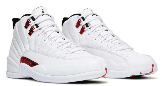Air Jordan 12 Retro 'Twist' Sneakers | White & Crimson