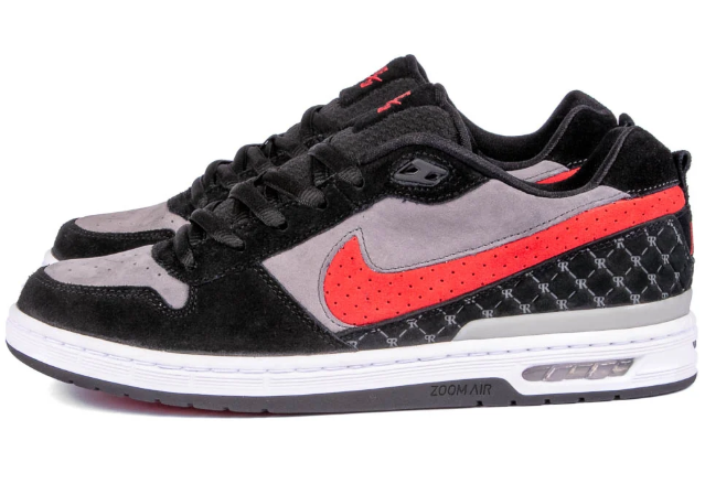 Nike SB Paul Rodriguez Zoom Air Low Skate Shoes – Black / Varsity Red / Flint Grey