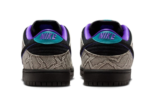 Nike SB Dunk Low Dashawn Jordan Sneakers – Snakeskin / Black / Fierce Purple