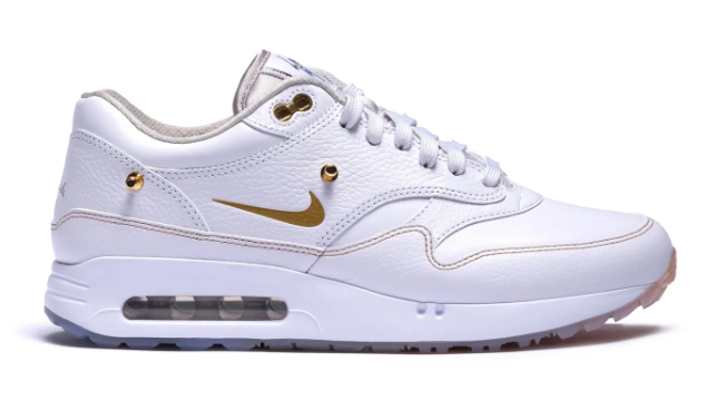 Nike Air Max 1 '86 OG Golf Shoes – White & Gold